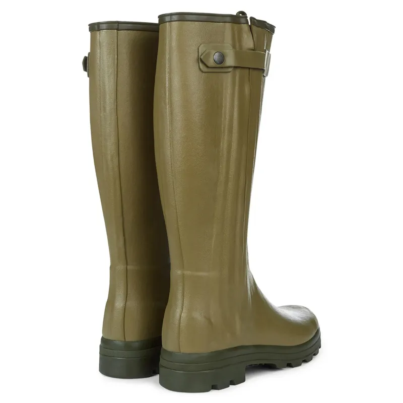 Le Chameau Mens Chasseur Leather Lined Boots in Vert Vierzon-2